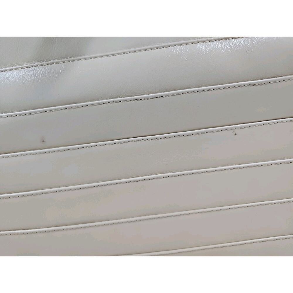 Foley's Ivory Leather Clutch Bag Made in Italy VTG. - Picture 13 of 14
